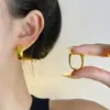 Pendientes de aro lisos geométricos estilo francés para mujer, minimalistas y elegantes, nicho de alta gama, lujo ligero, versátiles, personalidad, pendientes nuevos