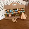 Accesorio de Vacaciones: Pulsera Multicolor de Cuentas de Cristal y Perlas de Arroz de Múltiples Capas, Joyería de Mano Bohemia Lujosa y de Alta Gama