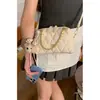 Bolso de Moda Estilo Coreano Bolso Tote Pequeño para Mujer 2026 Nuevo Modelo Bolso de Cadena Acolchado Versátil Bolso Cuadrado Pequeño de Hombro Cruzado