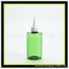 Frasco baixo de 200ml com tampa de bico verde frasco de remédio líquido frasco de emulsão dividido em frascos de 200ml frasco de ombro reto com bico pontiagudo frasco de remédio líquido