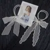 Colar de Pérolas Novo Retrô Renda Lenço de Seda Longo High-End Versátil Cinto Decorativo Faixa de Cabelo Fita Multifuncional