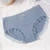 [Embalado Individualmente] Roupa Íntima Calça Bolha Feminina Plus Size, Cueca Respirável de Oxigênio Grafeno Cintura Média, Estilo Feminino