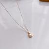 Collar con Colgante de Perla de Agua Dulce Tipo Arveja para Mujer, Estilo de Nicho de Alta Gama de Instagram, Cadena para Clavícula Rellena de Oro de 14K Hecha en Estados Unidos