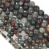 Pedra de sangue africana contas redondas contas soltas contas de jade natural material para contas acessórios de colar de gemas diy contas redondas