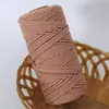 Cuerda de Algodón Hilado con Alma Colorida de 3 mm Material para Bolso Tejido DIY Hecho a Mano Cuerda de Algodón para Tapicería Cuerda Decorativa Colorida Venta al por Mayor