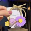 Cuerda para el Cabello Estilo Coreano Anillo para el Cabello de Margarita Nuevo Color Gelatina ins Cara Sonriente Banda Elástica Cuerda Elástica Alta para el Cabello de Celebridad de Internet