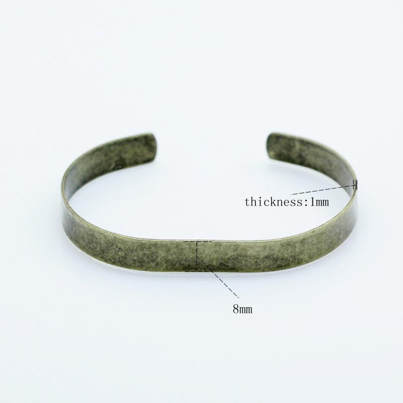 雅缤 厂家现货供应批发 情侣手镯 C形开口平面光面手镯YB26407