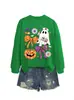 Sudadera linda y divertida de Halloween para mujer con diseño de fantasma, moño, flor, calabaza, murciélago para Amazon, Wish y tiendas independientes
