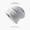 Sombrero de Lana Cálido de Otoño e Invierno Tejido a Mano con Corte en la Puntera Estilo Étnico para Mujer con Borla Protección para las Orejas Gorro de Punto Pulóver