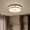 Nueva lámpara de techo de madera de nogal negro norteamericano estilo chino con estética estilo Song para dormitorio, lámpara de techo estilo chino vintage para sala de estar y comedor
