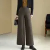 Calça de Inverno para Mãe 2026 Perna Reta Emagrecedora Nova Moda Casual para Meia-Idade Solta Redutora de Idade Versátil