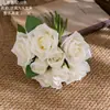 Ramo de Rosas Fabricante de Flores Artificiales Flores Falsas Plantas Verdes Venta al por Mayor Decoración de Bodas Manualidades Flores de Mano Muro de Rosas