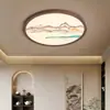 Lámpara de techo para sala de estar con estética de estilo canción, nueva luminaria de madera maciza de nogal negro estilo chino, iluminación sencilla para dormitorio principal y comedor