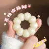 Pulsera Tejida a Mano con Diente de Ajo, Gelatina de Lichi y Semillas de Bodhi para Mujer, Pieza de Mano con Cuentas Budistas de Mangostán Suave Envuelta en el Dedo