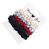 Paquete de 6 Scrunchies de Satén Versátiles Gomas Básicas para el Cabello Bandas para el Cabello Estilo Japonés Accesorios para el Cabello Esponjosos