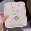 Accesorios de collar de acero de titanio de alta gama para mujer, colgante simple y moderno, diseño de nicho de lujo ligero, gargantilla, temperamento, versátil, cadena para clavícula