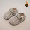 Sapatos Felpudos com Botões de Veludo para Crianças para Outono e Inverno, Sapatos de Algodão Versáteis Estilo Retrô Estilo Coreano para Meninos e Meninas, Sapatos Gorro Quentes