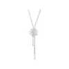 Collar Largo Minimalista con Lazo Deslizante para Mujer, Estilo Nicho Coreano, Cadena de Suéter Choker Moderna y Versátil