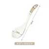 Colher de Sopa de Melamina com Estampa Fofa Hill Colher de Refeição Doméstica Colher Anti-Queda Durável Cabo Criativo Utensílio de Mesa Colher para Sopa e Mingau
