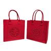 Fabricante de Bolsas de Feltro para Casamento, Bolsas de Feltro com Personagens para Felicidade e Bênção, Bolsas Tote de Feltro Vermelho, Bolsas de Feltro, Sacolas de Presente
