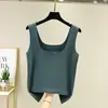 Chaleco de Terciopelo Sin Marcas para Mujer Otoño e Invierno Ajustado de Doble Cara de Terciopelo Ropa Interior Cálida con Cuello en U Ropa Interior Engrosada Camiseta Base