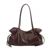 Bolsa Tote Tipo Cubo Retro Estilo Coreano al por Mayor Bolsa para Mujer Otoño 2026 Nuevo Color Sólido Simple Bolso de Hombro para el Trabajo Bolso de Axila