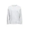 Camiseta de manga larga para hombre, color liso, corte holgado, para primavera y otoño, estilo americano casual, cuello redondo, top versátil de moda callejera INS