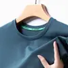 Camiseta de Manga Corta tipo Waffle para Hombre, Nueva de Verano, Casual, Cuello Redondo, Simple, Seda de Hielo, Delgada, Elástica, de Color Sólido