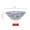 Tigela de porcelana azul e branca cerâmica doméstica porcelana azul e branca cerâmica ramen tigela de macarrão com sopa de carne macarrão pequeno de Chongqing tigela de ramen de Lanzhou