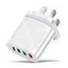 Cargador de Viaje Nuevo para el Hogar, Estándar Europeo 3 USB + Tipo-C, Estándar Americano, Estándar Británico, Puerto Múltiple 5V2.4A