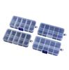 Caja Organizadora de Plástico Transparente Pequeña Fija de 10 Compartimentos para Pendientes, Joyería, Botones, Componentes de Ensamblaje