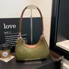 Bolso tejido a mano informal estilo coreano nuevo, moderno y versátil para vacaciones en la playa, bolso de axila tejido retro simple