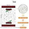 Toalla Cuadrada con Estampado de Patrón de Microfibra, Toalla a Cuadros para Árbol de Navidad Nuevo Transfronteriza, Trapo Absorbente para Ambiente del Hogar