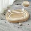 Placa arranhadora de sisal para gatos resistente ao desgaste sem lascar resistente a arranhões corda de cânhamo ninho de gato integrado placa de garra de gato bacia sofá de garra de gato grande