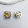 Chapado en Cobre Color 18K Zirconia Cortada Rosa Nieve Cayendo Cuentas Multipasos Accesorios para Joyería Diy Material con Cuentas de Cristal