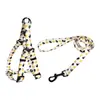 Conjunto de Coleira e Guia Estampado de Desenho Animado para Pet da Fábrica de Origem, Conjunto de Duas Peças para Cães Pequenos e Médios, Atacado