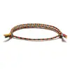 Pulsera Trenzada de Cuerda Roja de Cuatro Hilos con Diseño de Colores, Hebilla Ping An Nueva, Pulsera de Cuerda Simple a Mano para Mujer