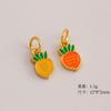 Colgante de oro antiguo ficticio con forma de gota de aceite, accesorio de joyería hecho a mano, tarjeta colgante, serie de frutas, venta al por mayor