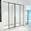 Mampara de Cristal para Ducha con Puerta Corredera en Forma de T Pantalla de Baño Separación Seco y Húmedo