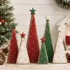 Nuevo Adorno de Árbol de Navidad de Madera Envejecida Centro de Mesa Navideño Adorno de Escritorio Adorno Festivo Navidad Retro