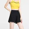 Shorts de Mezclilla de Cintura Alta Simples Estilo Calle Personalizados para Mujer, Nuevos Pantalones de Mezclilla Rectos de Línea A Adelgazantes Holgados Estilo Coreano Primavera y Verano