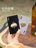 Peach Negro un abrecartas abridor de botellas creativo con forma de póker de acero inoxidable herramienta para el hogar abridor de botellas de tarjeta destornillador de cerveza