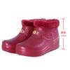 Zapatos de algodón acolchados impermeables con suela ligera de espuma, botas de nieve de invierno para hombre y mujer con forro de vellón integrado EVA, botas de lluvia cálidas antideslizantes de suela gruesa, lavado de autos