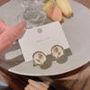 Aretes de rosa nicho de lujo ligero de moda ins para mujer aguja de plata 925 Corea del Sur nuevos temperamento combinable celebridad de internet mismo estilo aretes