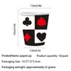 Tema Noite de Cassino de Poker Descartáveis Pratos de Papel Toalha Guardanapos Conjunto de Festa Decoração Arranjo Suprimentos