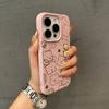 Adequado para iPhone 16, Apple 15, Capa de Celular Cartoon 14 Plus, Anti-Queda 13, Capa Protetora 12 Mini, Textura de Couro 11