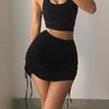 Shorts deportivos sexys de fitness verano falda corta para mujer correr cadera diario delgada secado rápido falda blanca forro anti-exposición