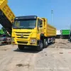Exportação de caminhões basculantes HOWO usados, caminhões de transporte de terra e entulho 4x2 8x4, caminhões basculantes para areia e cascalho, 371 cavalos de potência para construção