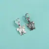 Colgante de Tortuga Pequeña de Plata de Ley S925 con Carácter de Bendición, Encanto de Tortuga para Accesorios de Pulsera de Cuerda Trenzada Hecha a Mano DIY