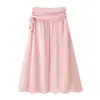 Atacado transfronteiriço 2026 Moda europeia casual solta renda amarração gola alta camisa + conjunto de saia curta feminino M6124